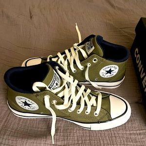 Brand new olive green Converse high tops